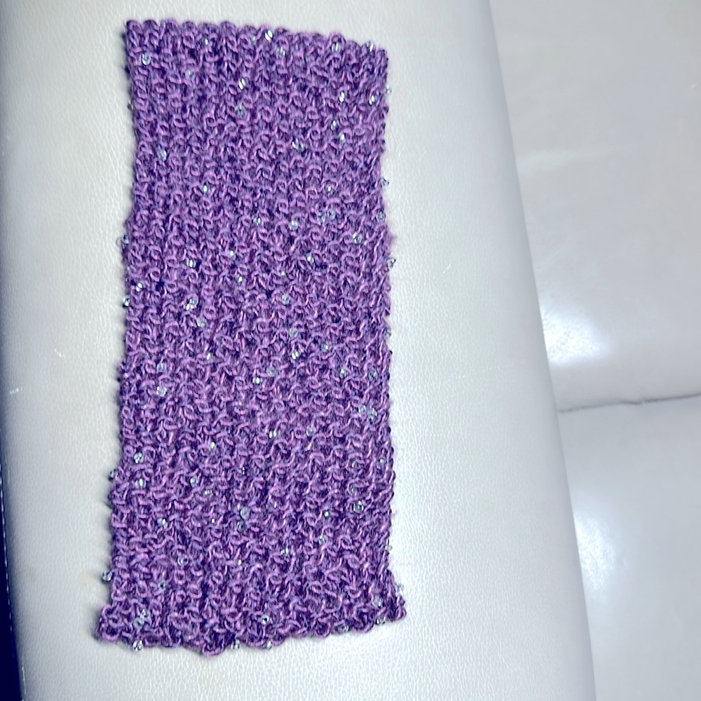 Sparkle Knitted Purple Headband